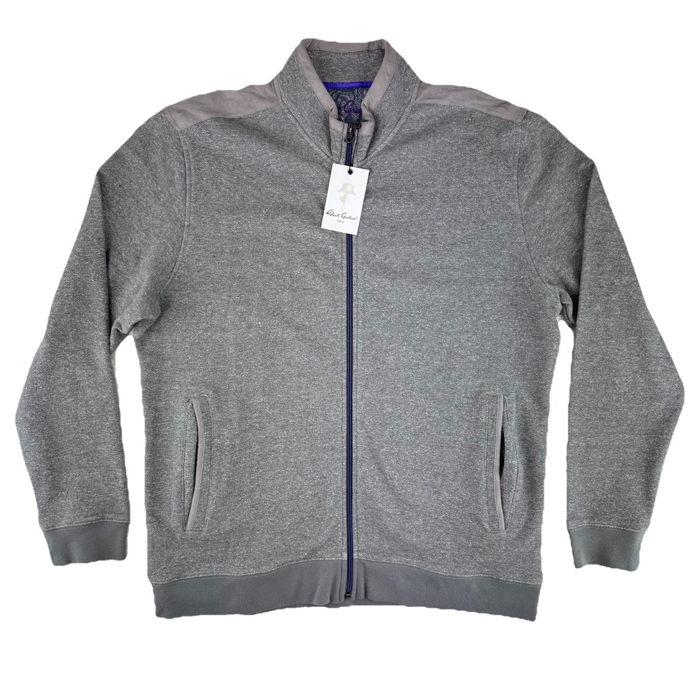 Robert Graham Full Zip Sweater‎ Jacket Mens XL Renato Heather Grey $198